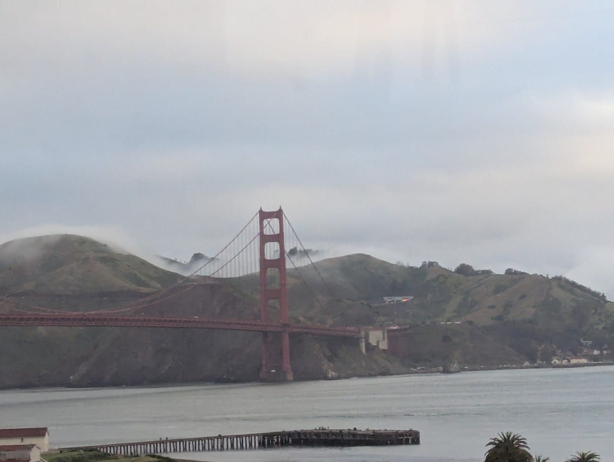 fog and the golden gate bridge