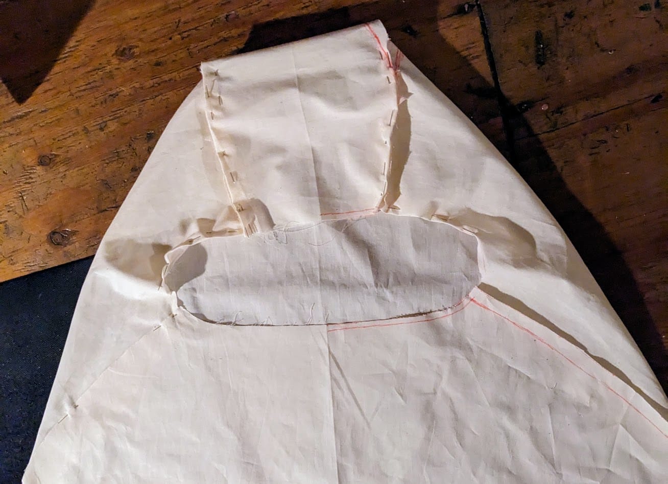 hood of the muslin prototype