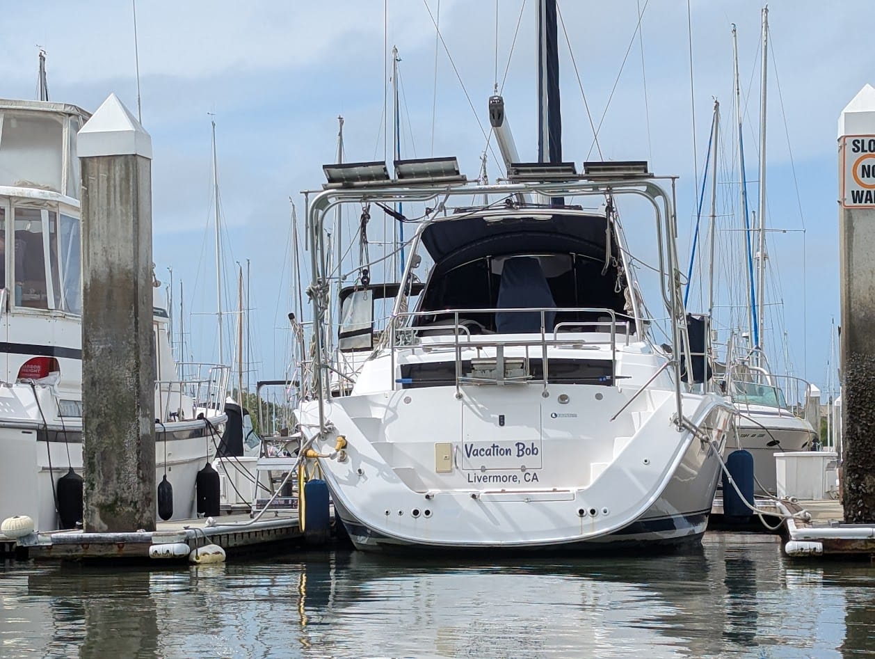 a boat named "Vacation Bob"