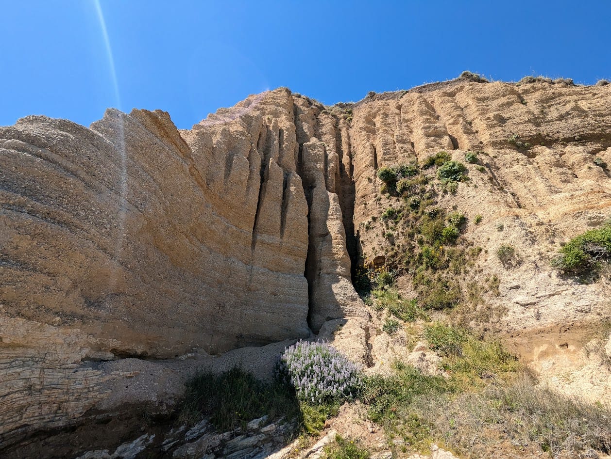 rocky cliffside that's been sculpted by erosion