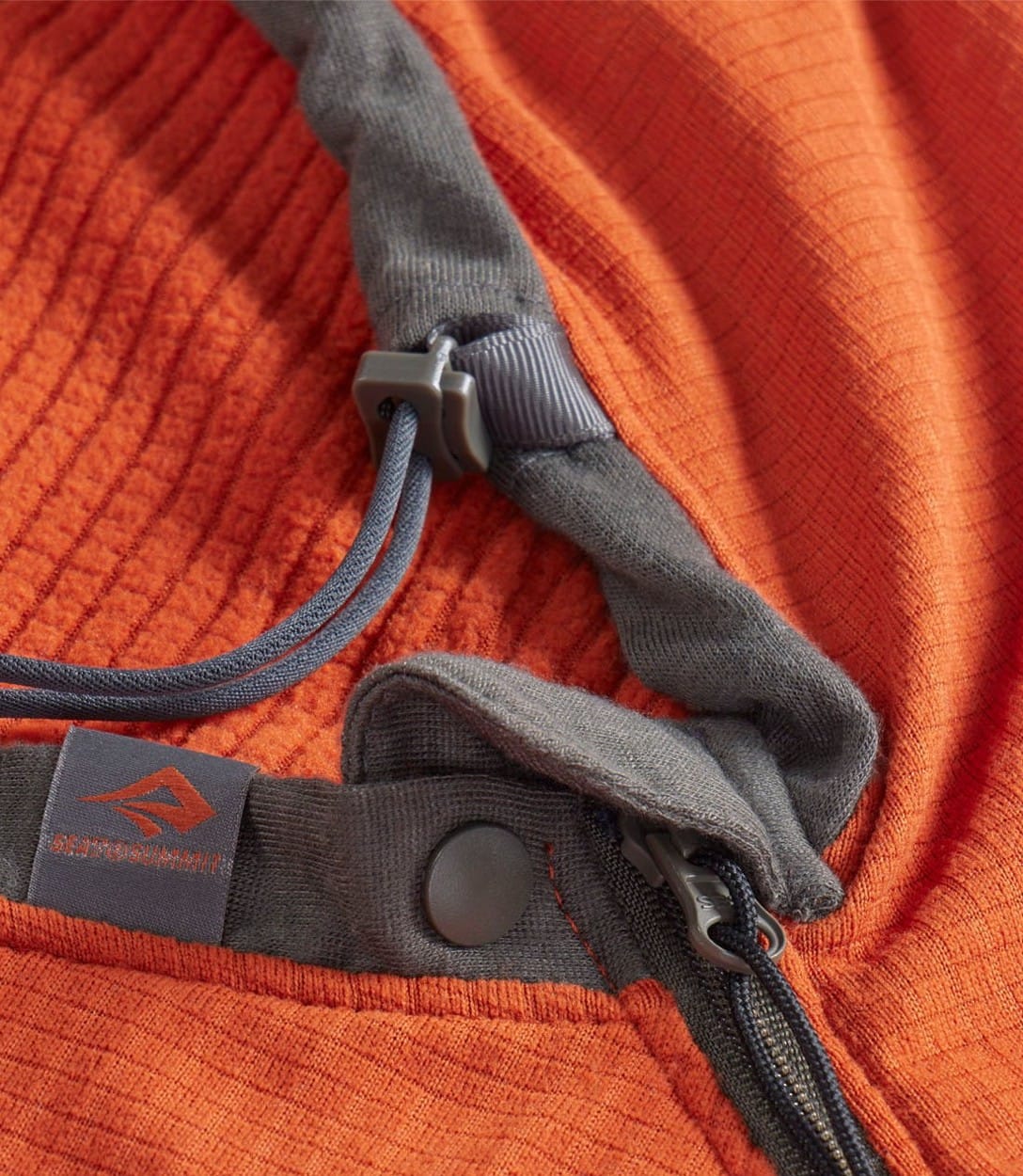 closeup of the example bag, showing the drawstring closure described above