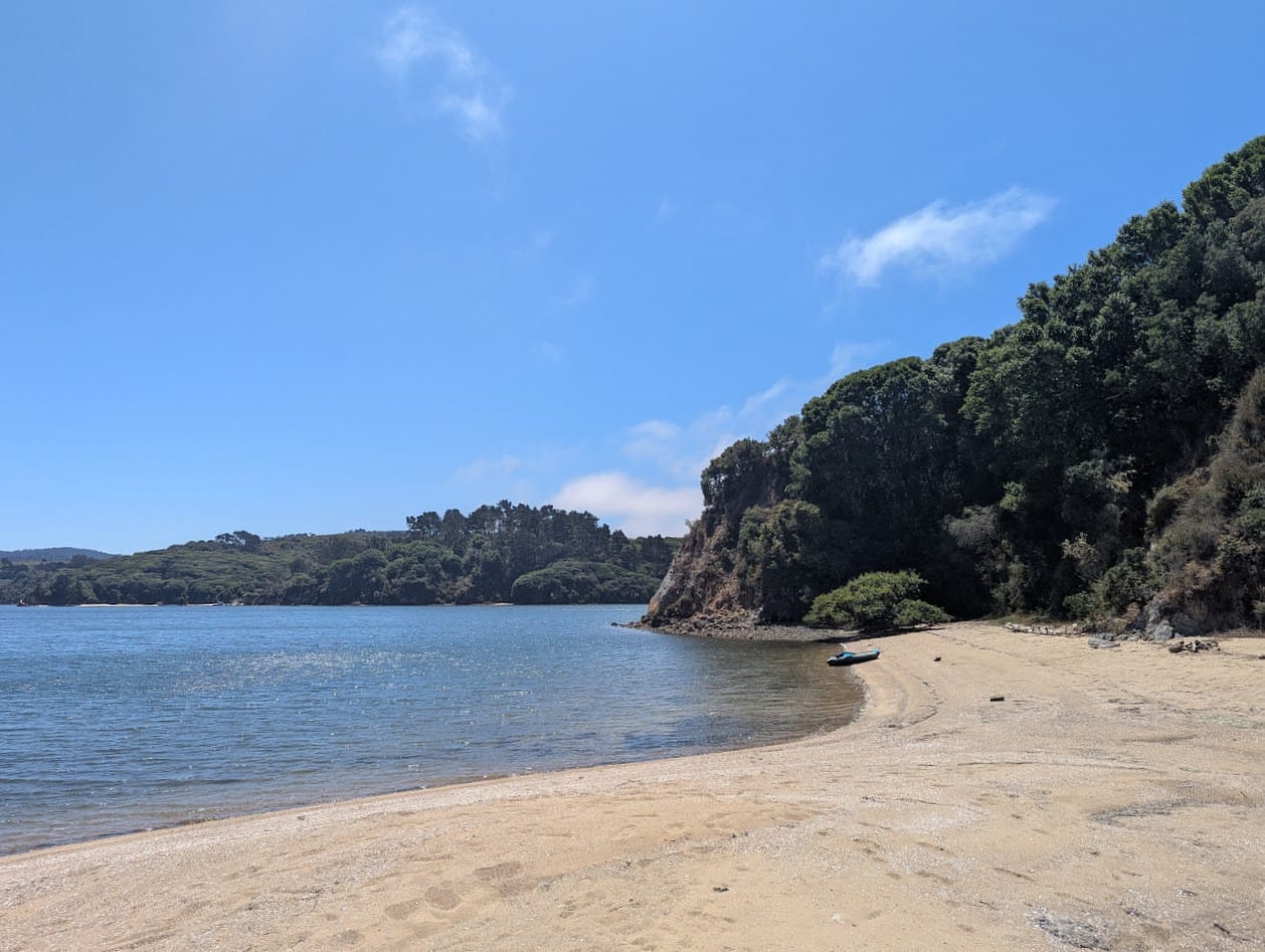 empty beach with my boat