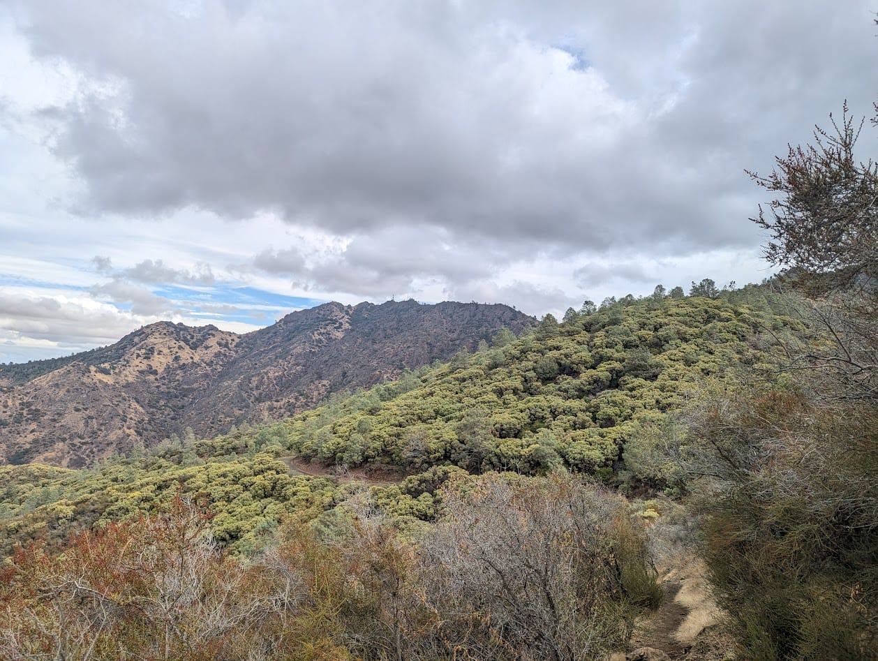 view of the peaks I climbed before
