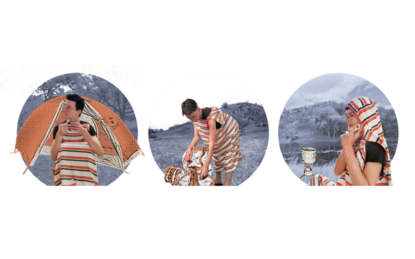 3 collaged circles of me in the bag liner